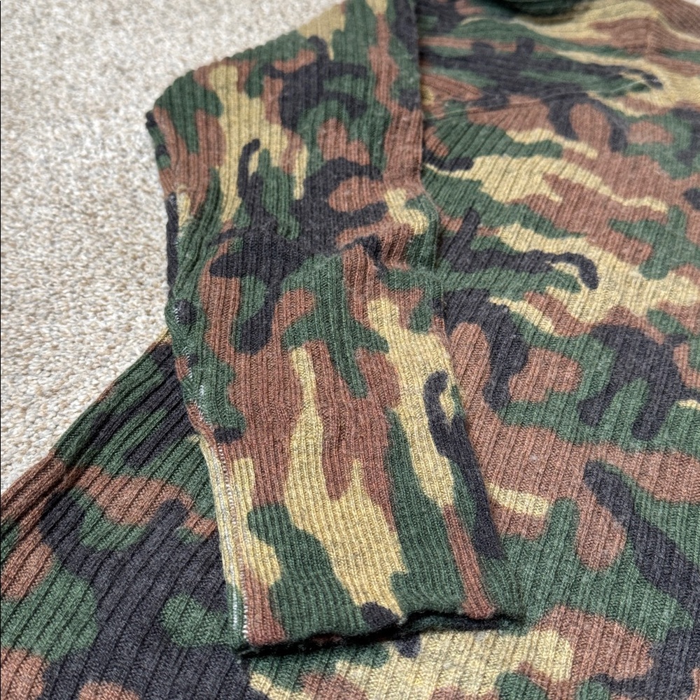 NSF Marta Camo Cashmere Wool Crewneck Sweater Small - Picture 11 of 13